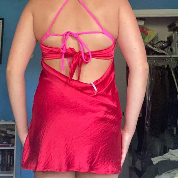 Cute Red Short Polly Princess Dress (please don’t mind my bikini strings 😂) - Picture 2 of 5